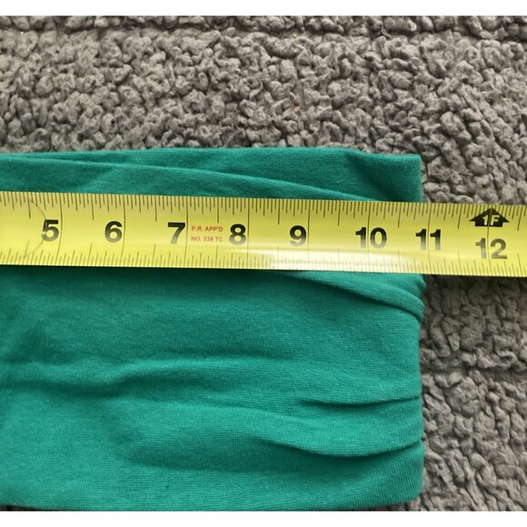 Vintage Express Y2k Bandeau Tube Top Women SMALL Green Ruched 90s Resortwear NOS - Picture 6 of 7